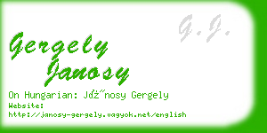 gergely janosy business card